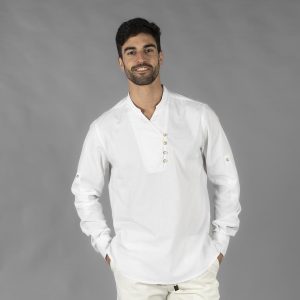 CAMISA HOMBRE CHAMBRAY CUELLO MAO