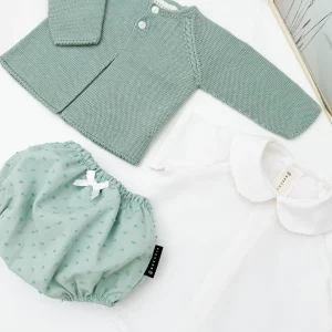 Conjunto plumeti verde mint manga corta (3 prendas)