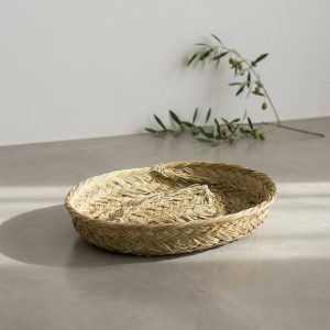 Bandeja de Esparto Artesanal 39x38cm | Decoración Natural