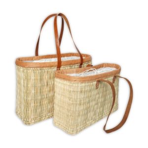 Cesta Junquillo Piel estilo cesta Portuguesa