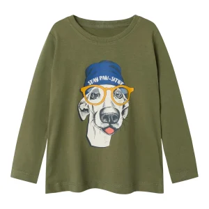 Camiseta Perrito Gafas Verde Mini