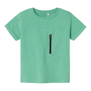 Camiseta Bolsillo Cremallera Verde