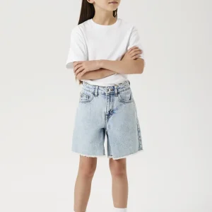 Bermuda Deshilachada Light Blue Kid