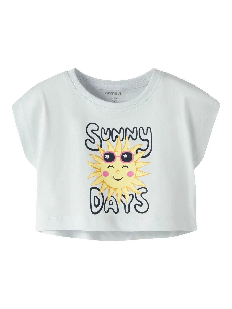 Camiseta Crop Sol Azul - Imagen 2