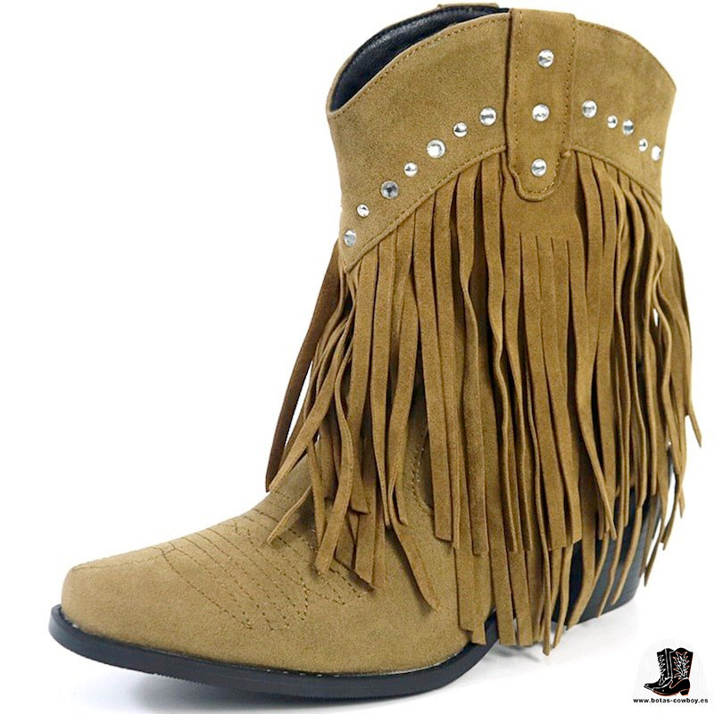 Botas Cowboy Mujer Camel - Imagen 3