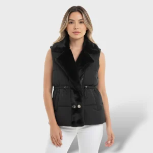 Chaleco Acolchado Mujer Elegante con Cintura Ajustable