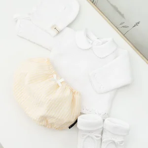 Conjunto manga larga amarillo (3 prendas)