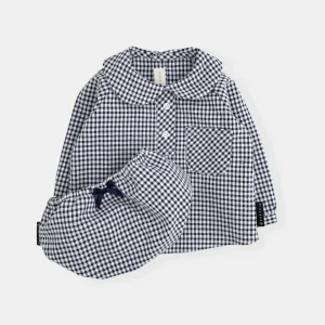 Conjunto vichy azul marino