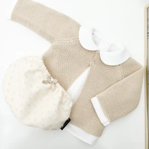 Conjunto Plumeti Beige manga larga (3 prendas)