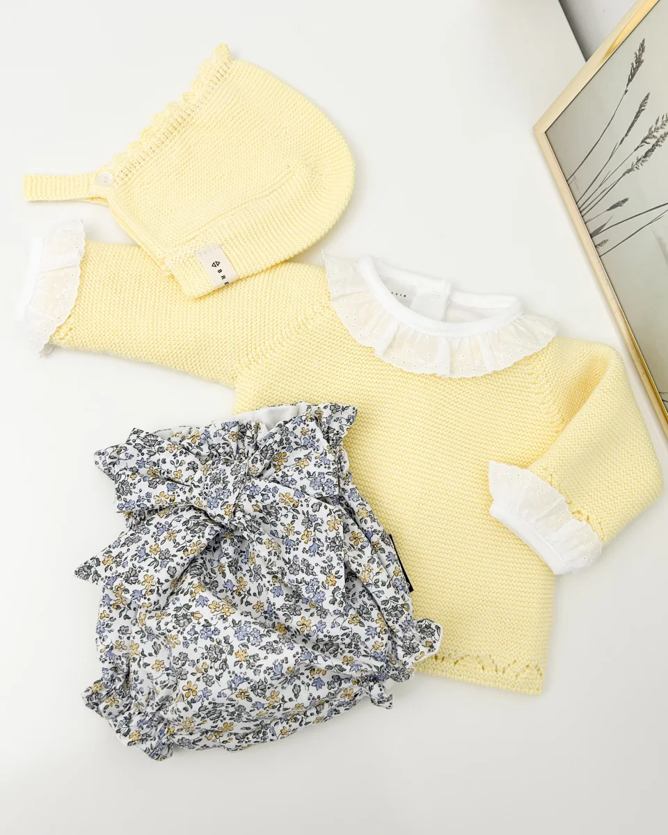 Conjunto flores amarillo (3 prendas) - Imagen 2