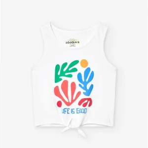 Camiseta Corales Lazo Blanca Mini